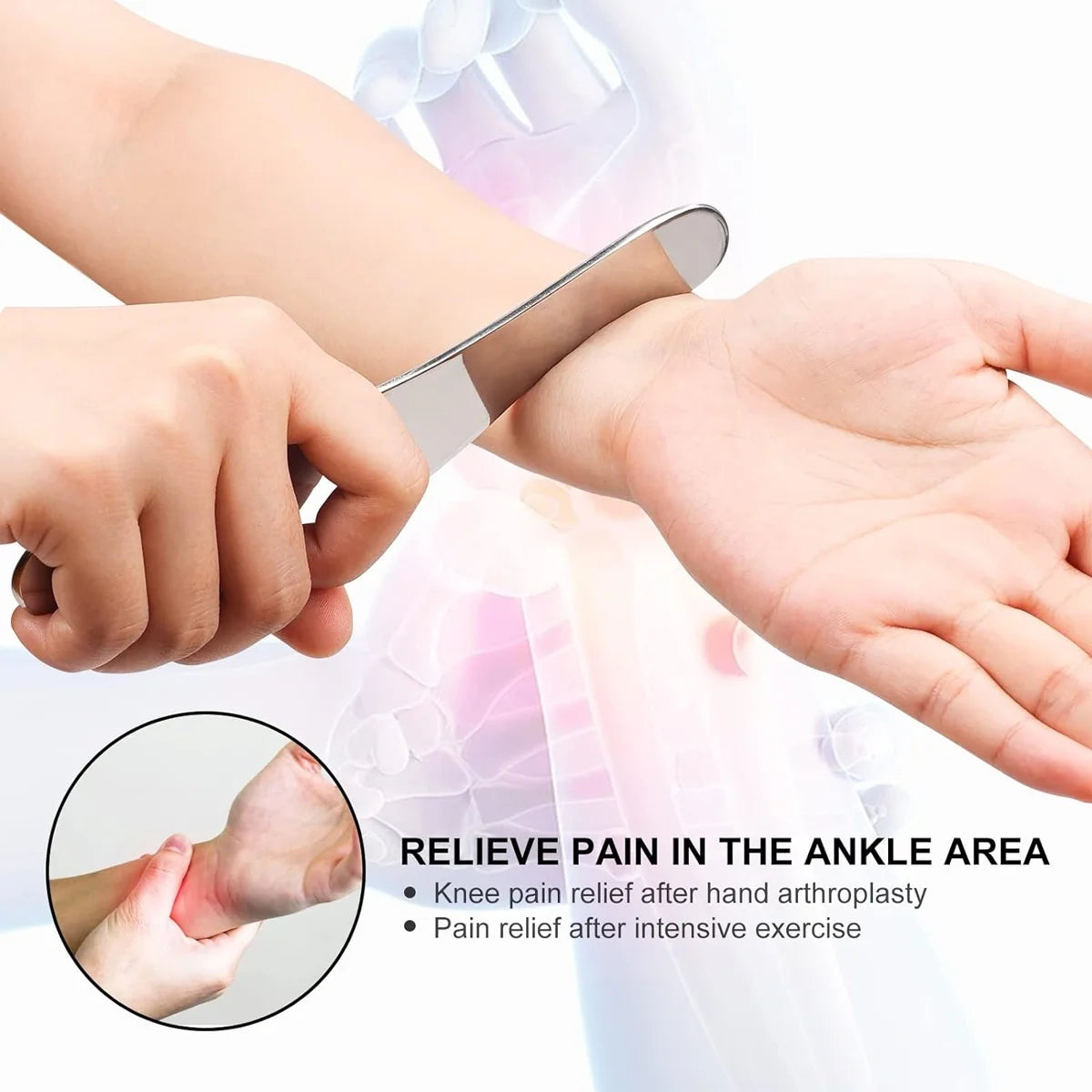 Guasha Massage Tool, Stainless Steel Fascia Massage Tool for Soft Tissue Scraping,Massage Physical Therapy Stuff