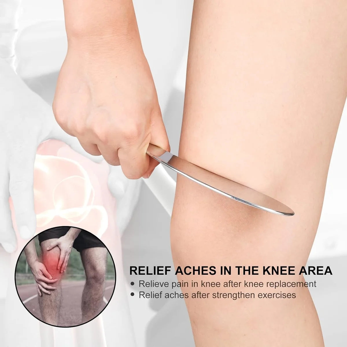 Guasha Massage Tool, Stainless Steel Fascia Massage Tool for Soft Tissue Scraping,Massage Physical Therapy Stuff