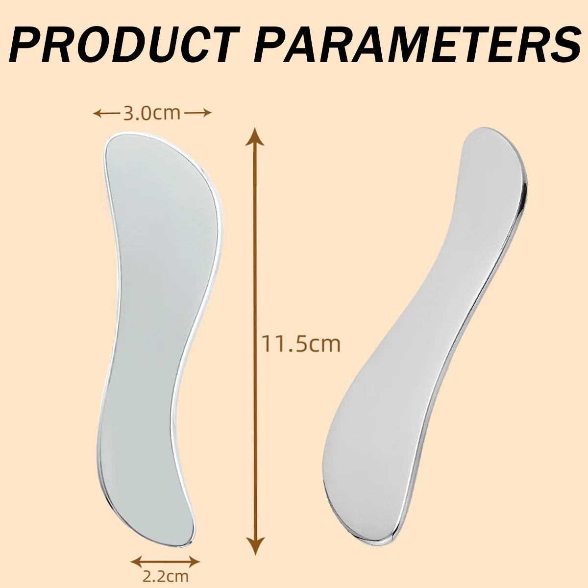 Guasha Massage Tool, Stainless Steel Fascia Massage Tool for Soft Tissue Scraping,Massage Physical Therapy Stuff