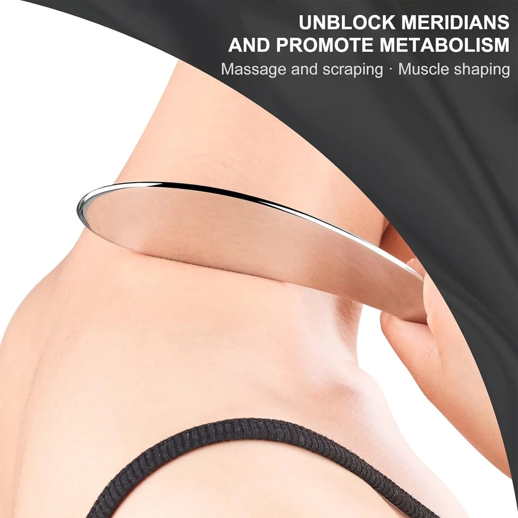 Guasha Massage Tool, Stainless Steel Fascia Massage Tool for Soft Tissue Scraping,Massage Physical Therapy Stuff