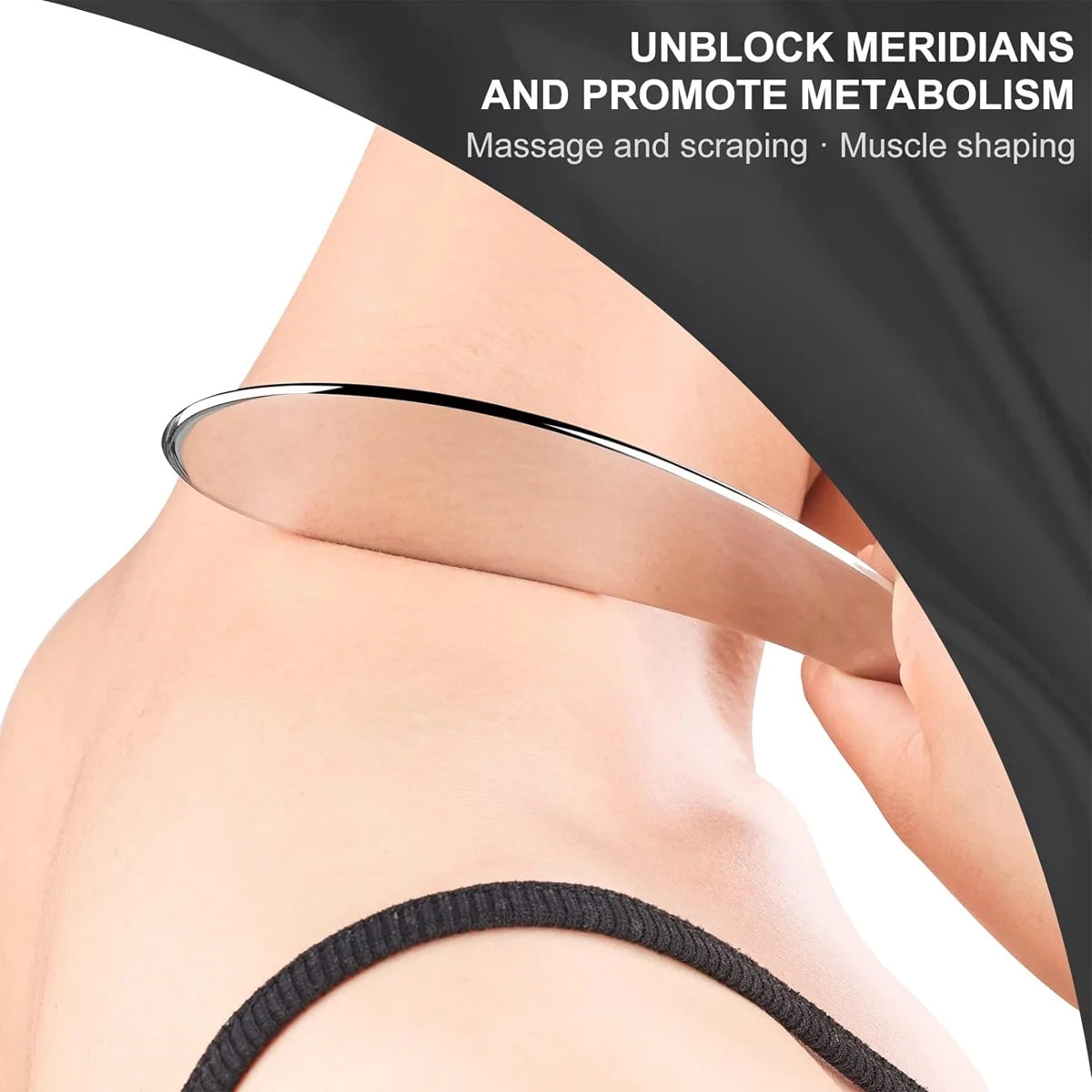 Guasha Massage Tool, Stainless Steel Fascia Massage Tool for Soft Tissue Scraping,Massage Physical Therapy Stuff